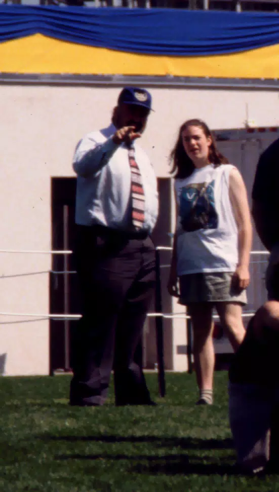 Eric Parker and Rachel Parker at Ithaca College Graduation, 1998