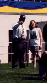Eric Parker and Rachel Parker at Ithaca College Graduation, 1998