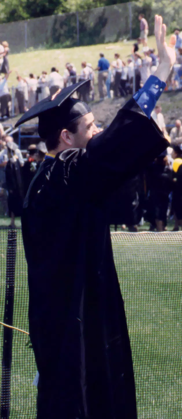 Nathan Parker at his graduation from Ithaca College, 1998