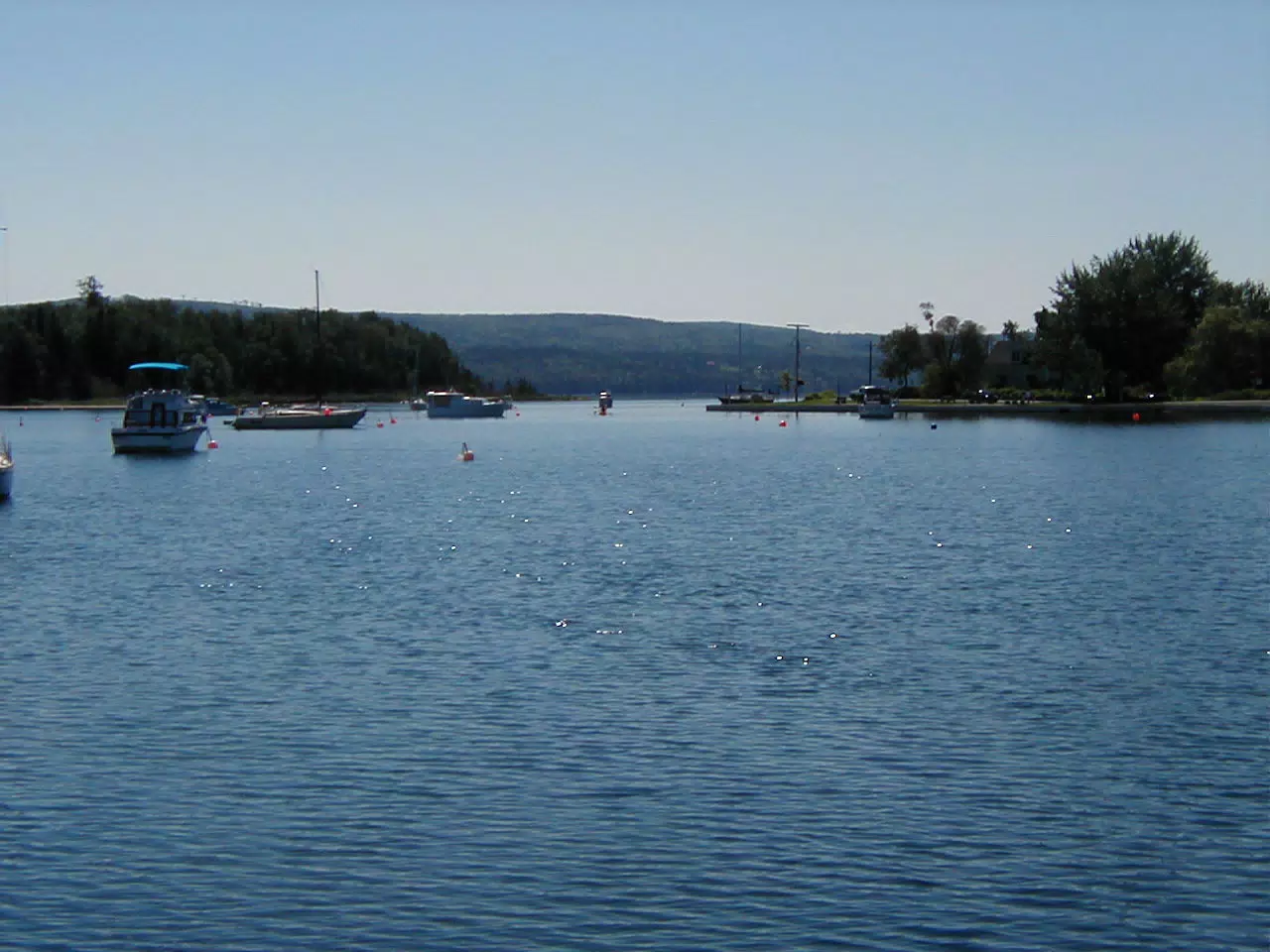 Boats on Bras D'Or Lake, NS