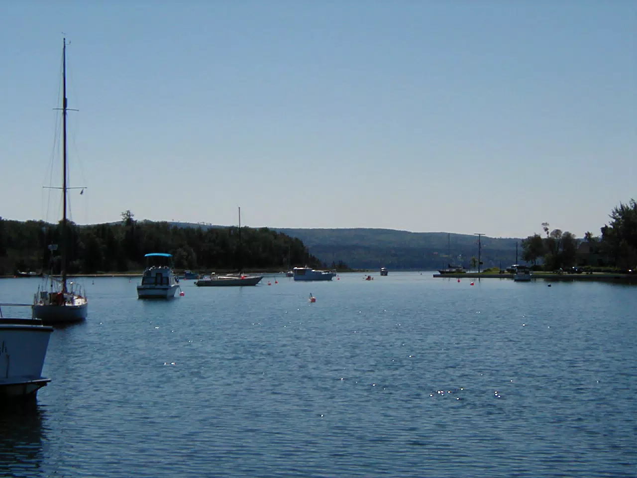 Boats on Bras D'Or Lake, NS