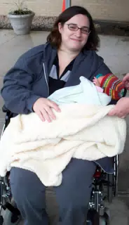 Dominica and Liesl Leaving the Hospital