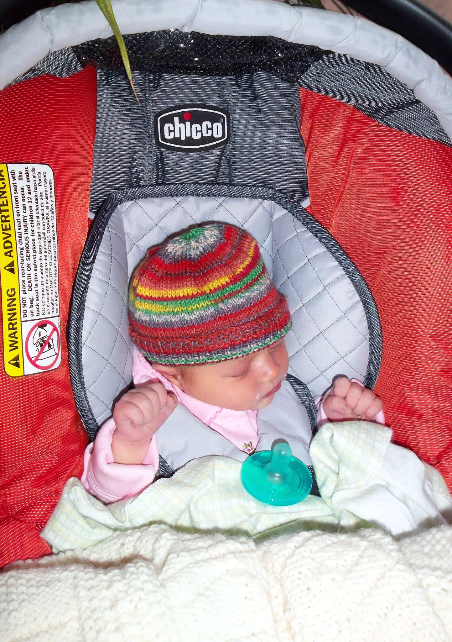 Liesl Sleeping in Her Carseat
