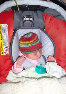 Liesl Sleeping in Her Carseat