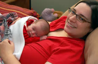Liesl Sleeping on Mommy