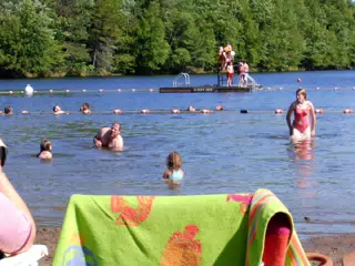 Madeline Grice and Emily Grice at Gilbert Lake State Park