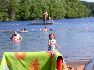 Madeline Grice and Emily Grice at Gilbert Lake State Park