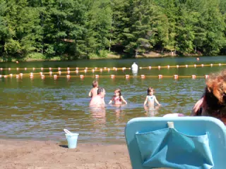 Madeline Grice and Emily Grice at Gilbert Lake State Park