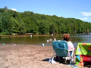 Madeline Grice and Emily Grice at Gilbert Lake State Park