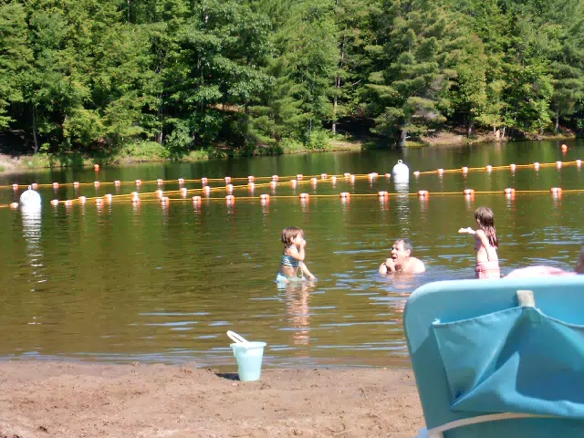 Madeline Grice and Emily Grice at Gilbert Lake State Park