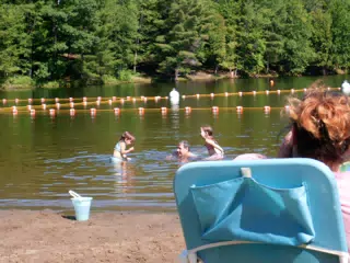 Madeline Grice and Emily Grice at Gilbert Lake State Park