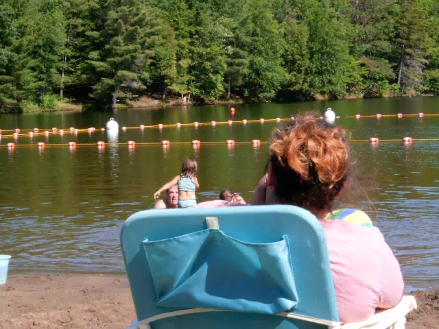 Madeline Grice and Emily Grice at Gilbert Lake State Park
