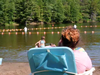Madeline Grice and Emily Grice at Gilbert Lake State Park