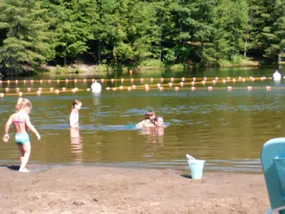 Madeline Grice and Emily Grice at Gilbert Lake State Park