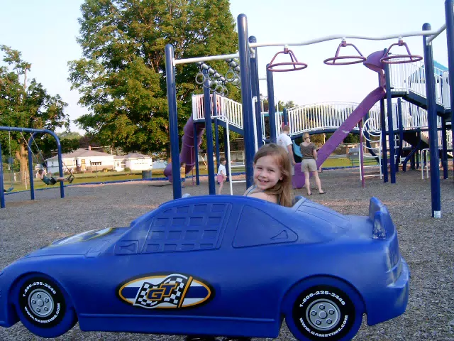 Madeline Grice on Playground in Frankfort