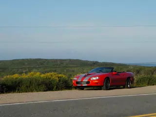 Camaro in the Cape Breton Highlands