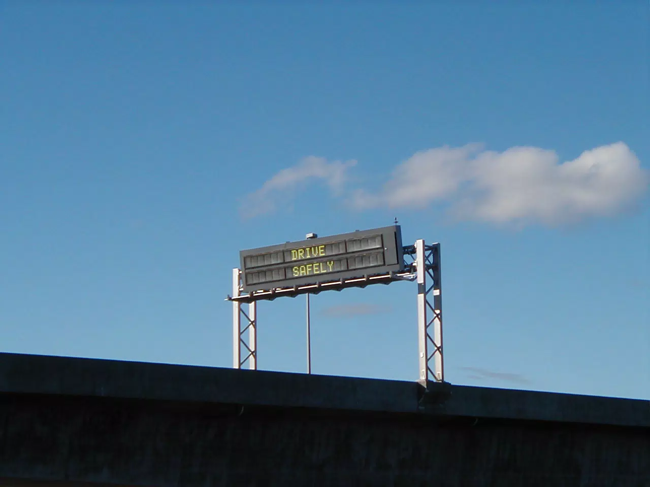 Sign on Confederation Bridge