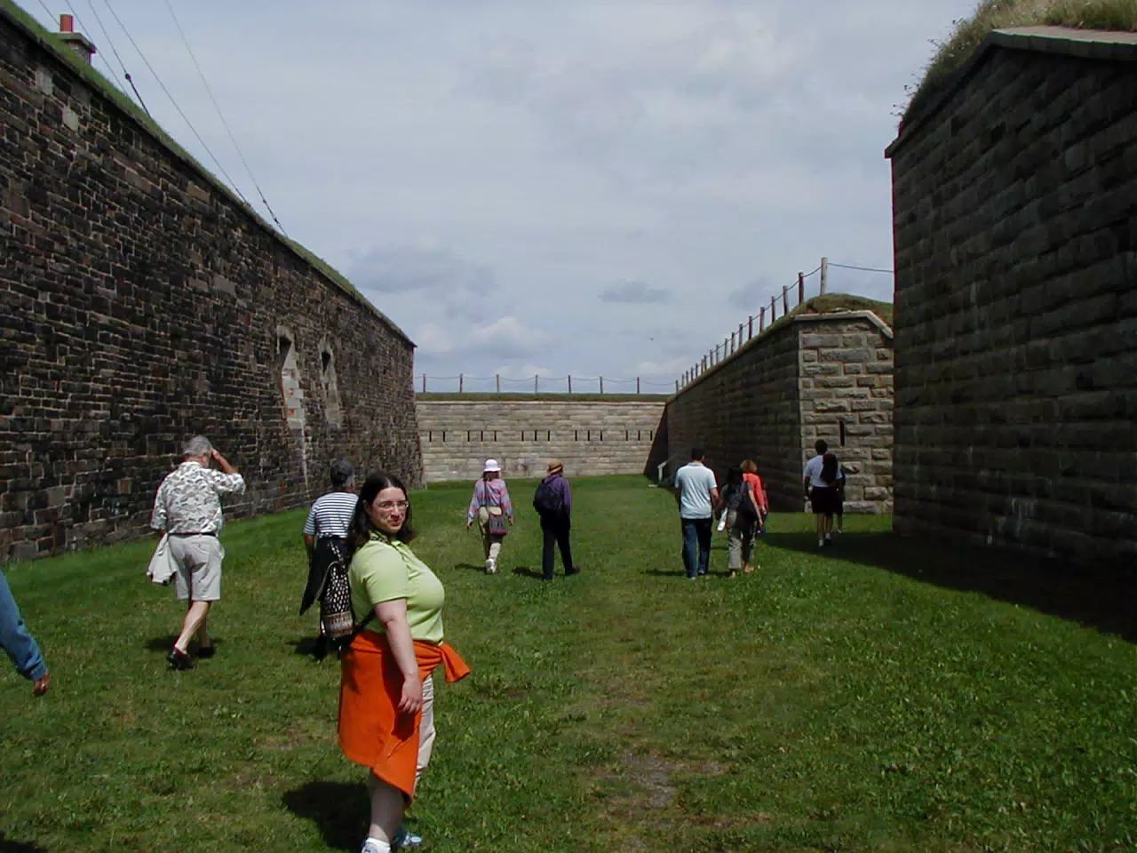 Dominica Miller in The "Moat" of the Halifax Citadel, Nova Scotia