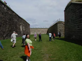 Dominica Miller in The "Moat" of the Halifax Citadel, Nova Scotia