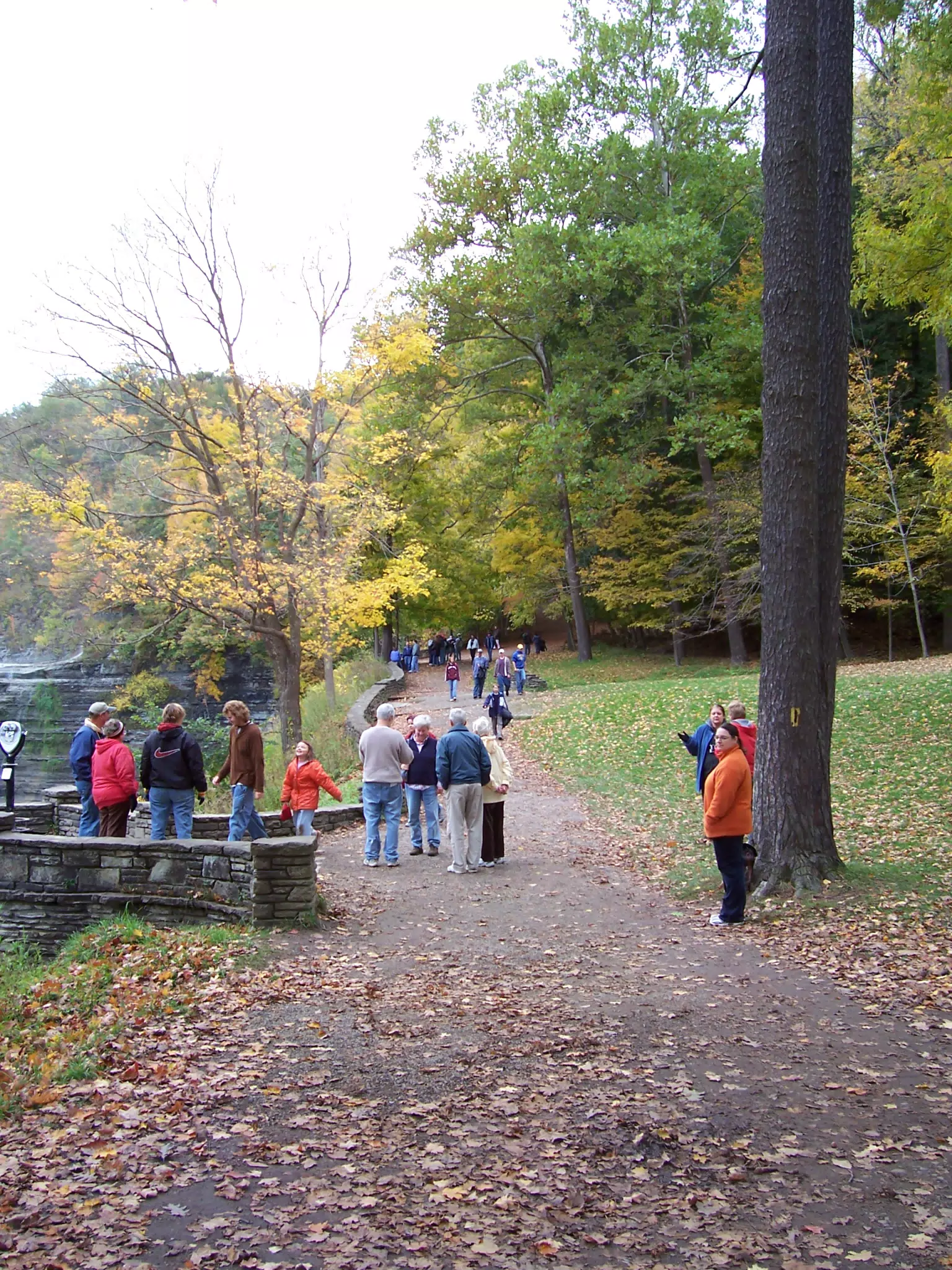 Dominica Miller and Oreo on Trail in Letworth State Park at Inspiration Point