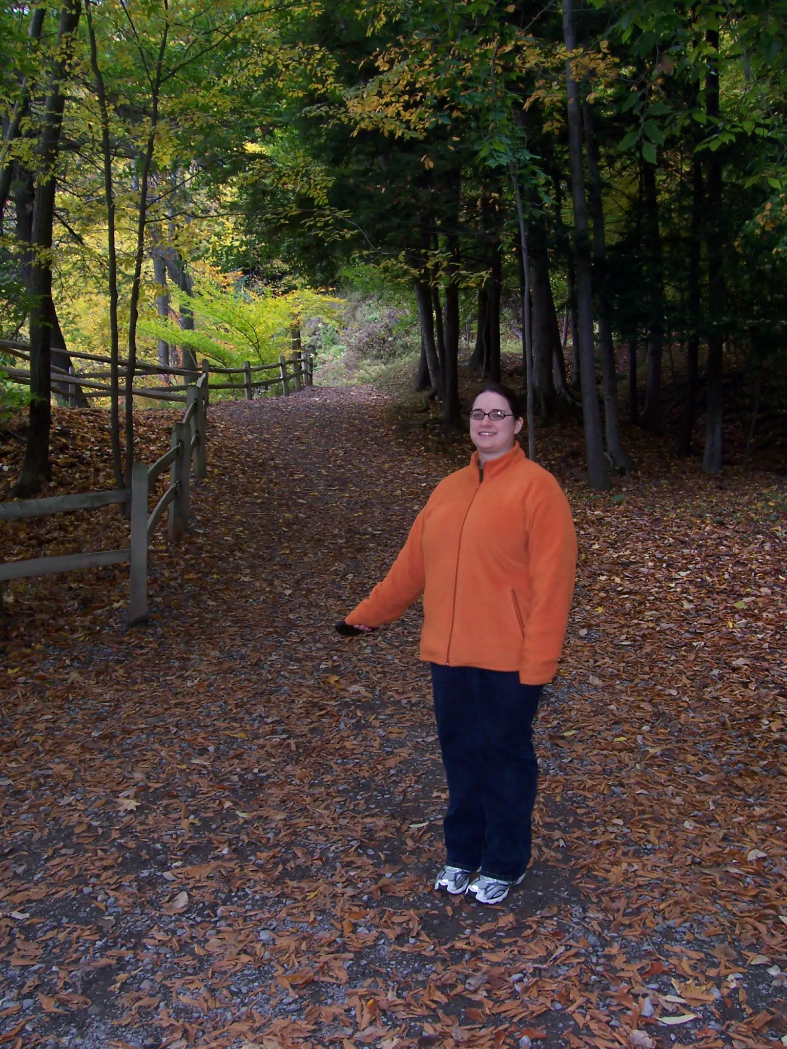 Dominica Miller on Trail in Letchworth State Park
