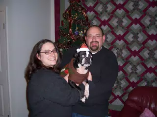 Dominica Miller, Oreo and Scott Alan Miller - Christmas Card Candidate