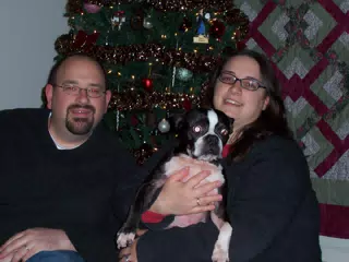 Scott Alan Miller, Oreo and Dominica Miller - Christmas Card Candidate