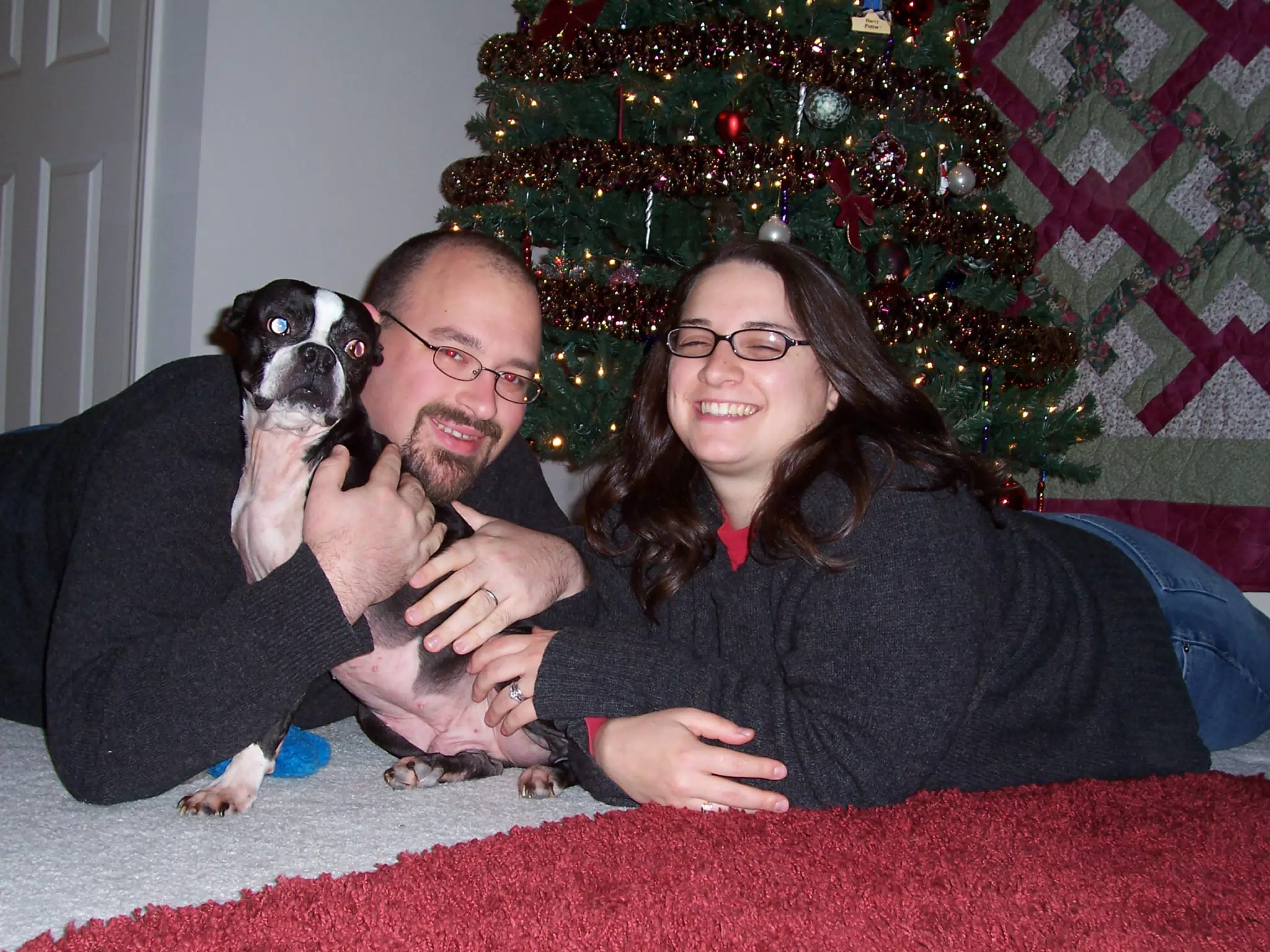 Scott Alan Miller, Oreo and Dominica Miller - Christmas Card Candidate