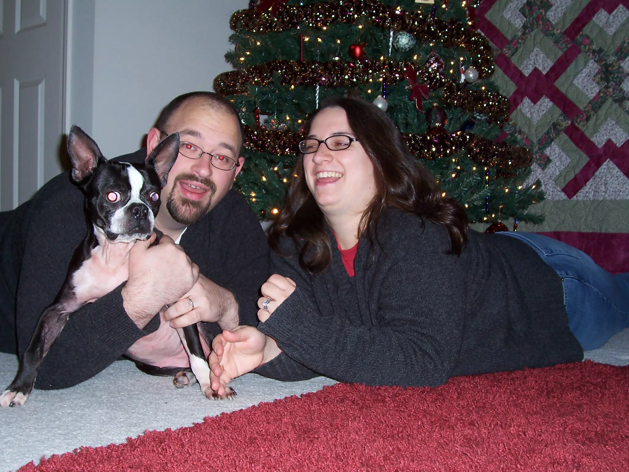 Scott Alan Miller, Oreo and Dominica Miller - Christmas Card Candidate
