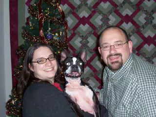 Dominica Miller, Oreo and Scott Alan Miller - Christmas Card Candidate