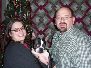 Dominica Miller, Oreo and Scott Alan Miller - Christmas Card Candidate