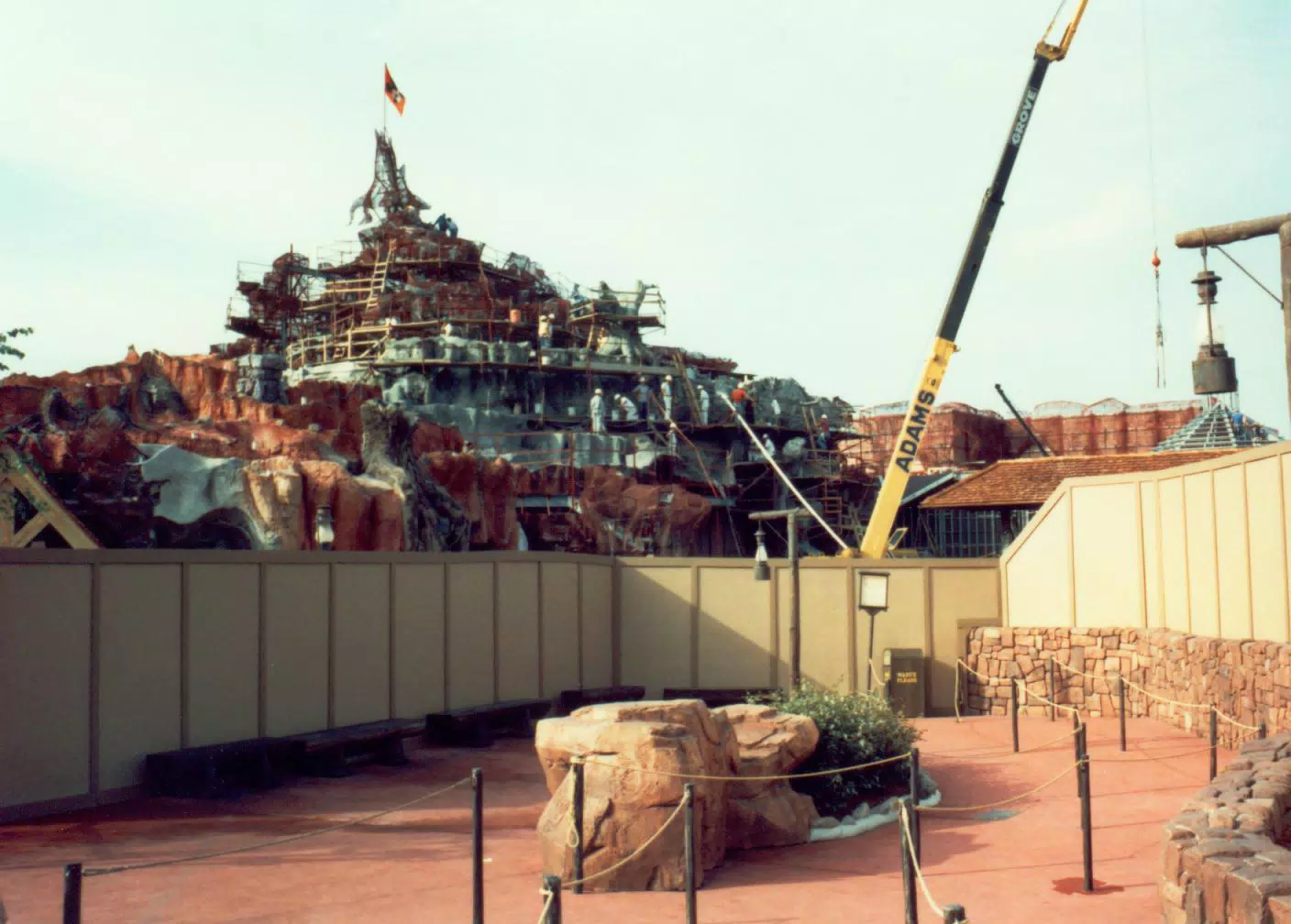 Construction of Splash Mountain in Frontierland