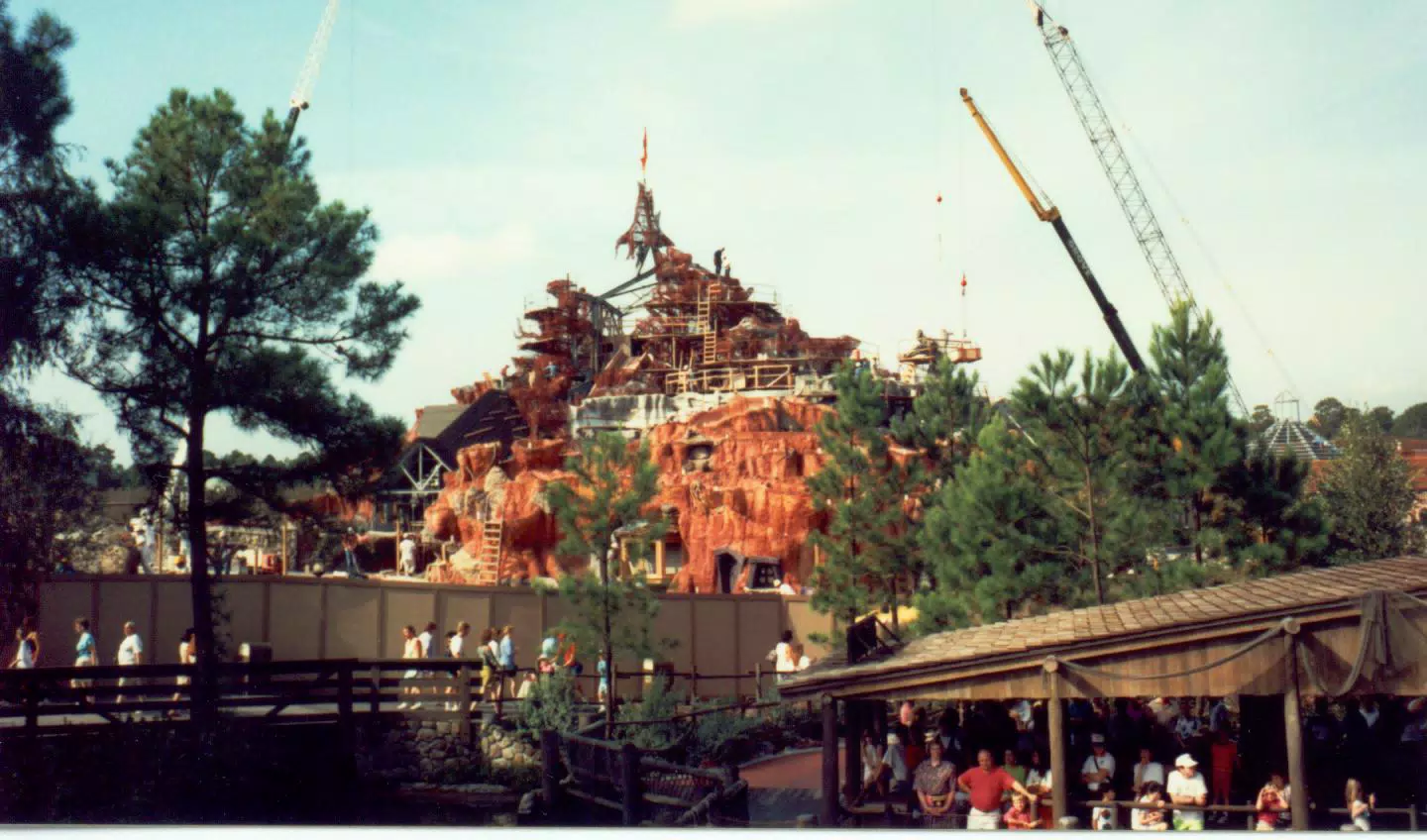 Construction of Splash Mountain in Frontierland