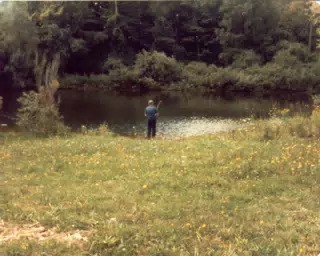 Grandpa Myers Fishing in the Big Pond