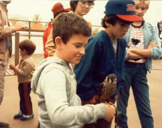 Scott Alan Miller Holding Bird of Prey