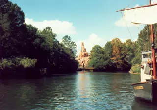 Big Thunder Mountain from Riverboat in Walt Disney World, 1991