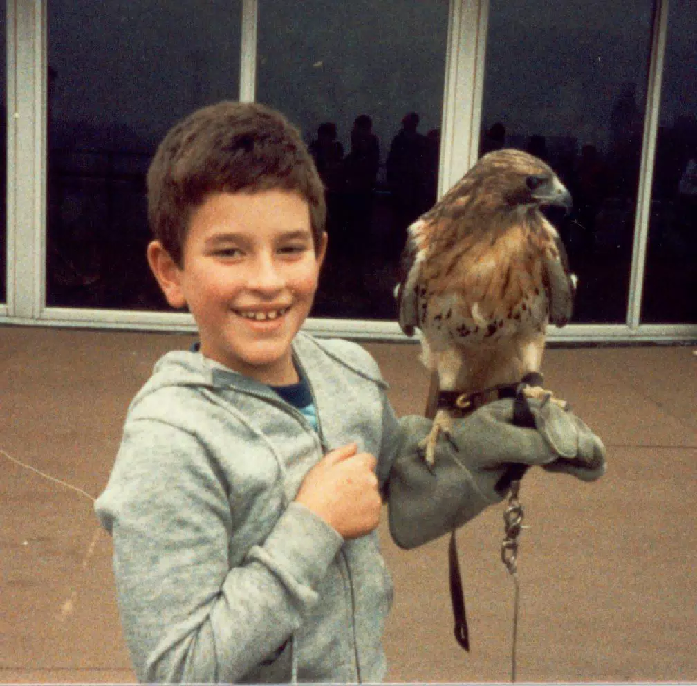 Scott Alan Miller Holding Red Tailed Hawk