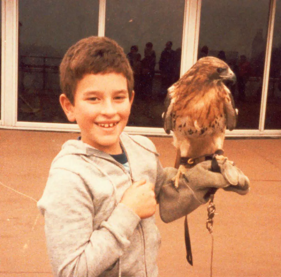 Scott Alan Miller Holding Red Tailed Hawk
