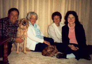 Thomas Alan Miller, Lady, Euphemia Miller, Nugget, Sharon Richardson and Karen Miller