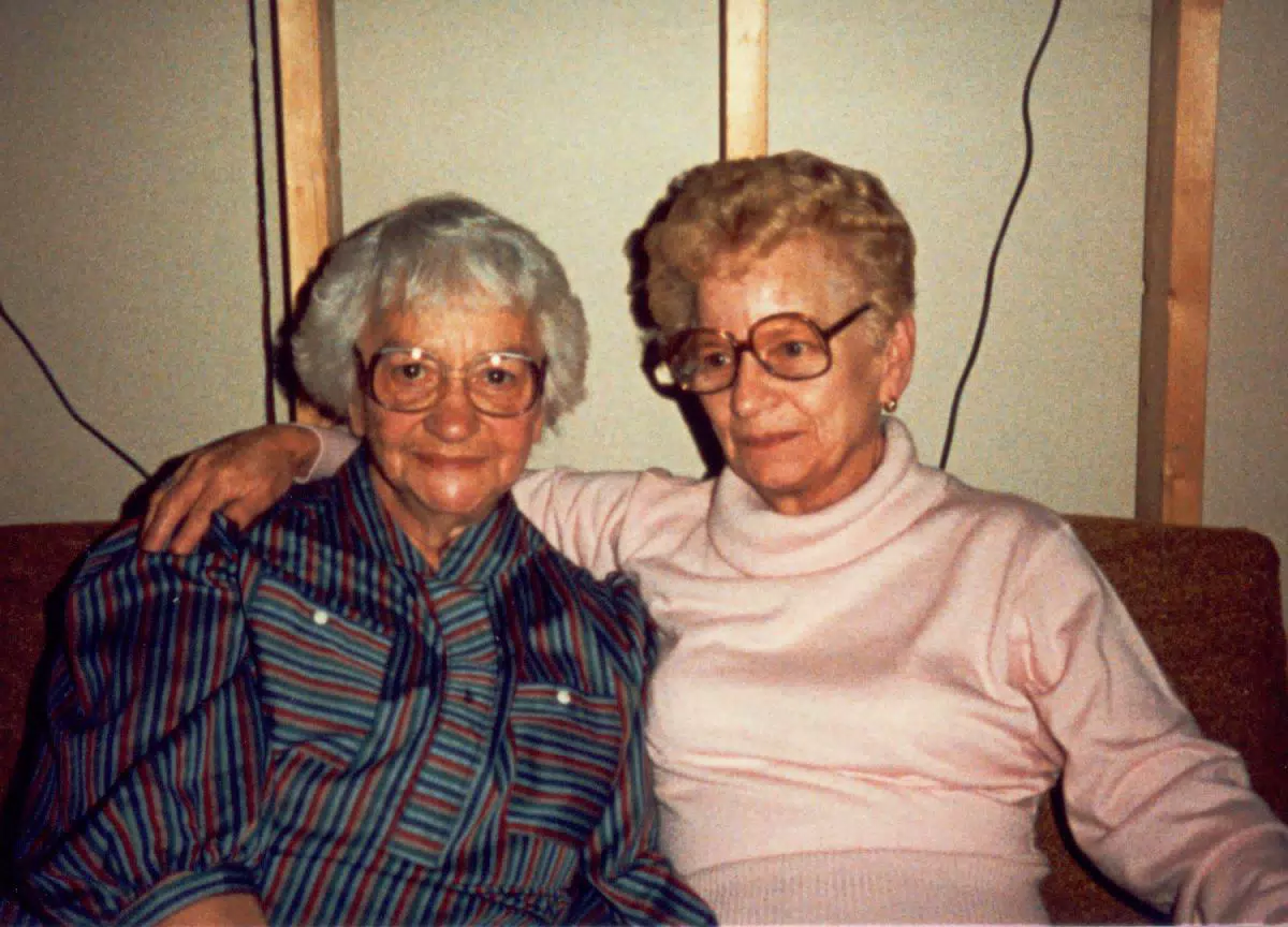 Grandma Miller and her sister Aunt Elizabeth