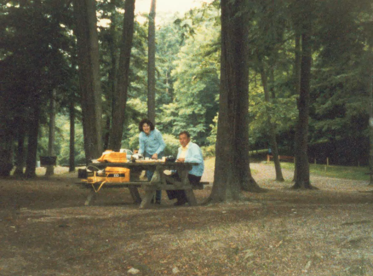 Karen Miller and Thomas Alan Miller Having a Picnic in Letchworth State Park