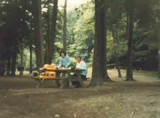 Karen Miller and Thomas Alan Miller Having a Picnic in Letchworth State Park
