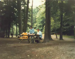 Karen Miller and Thomas Alan Miller Having Picnic