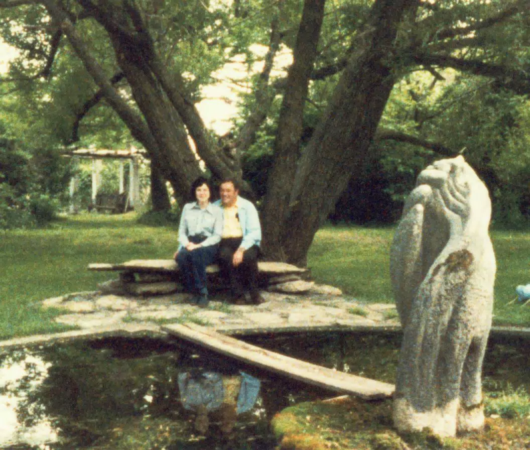 Thomas Alan Miller and Karen Miller on Pond at Gratwick Estate