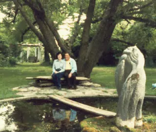 Thomas Alan Miller and Karen Miller on Pond at Gratwick Estate