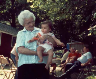 Euphemia Miller holding Sara Richardson