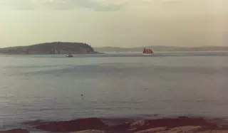 Sail Boat off of Mt. Desert Island, Maine