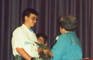 Scott Alan Miller Receiving High School Award