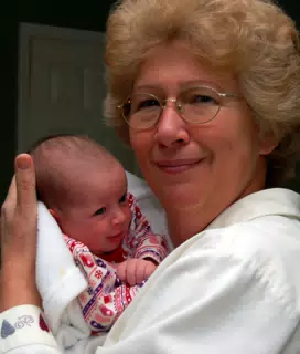Aunt Sharon with Baby Liesl