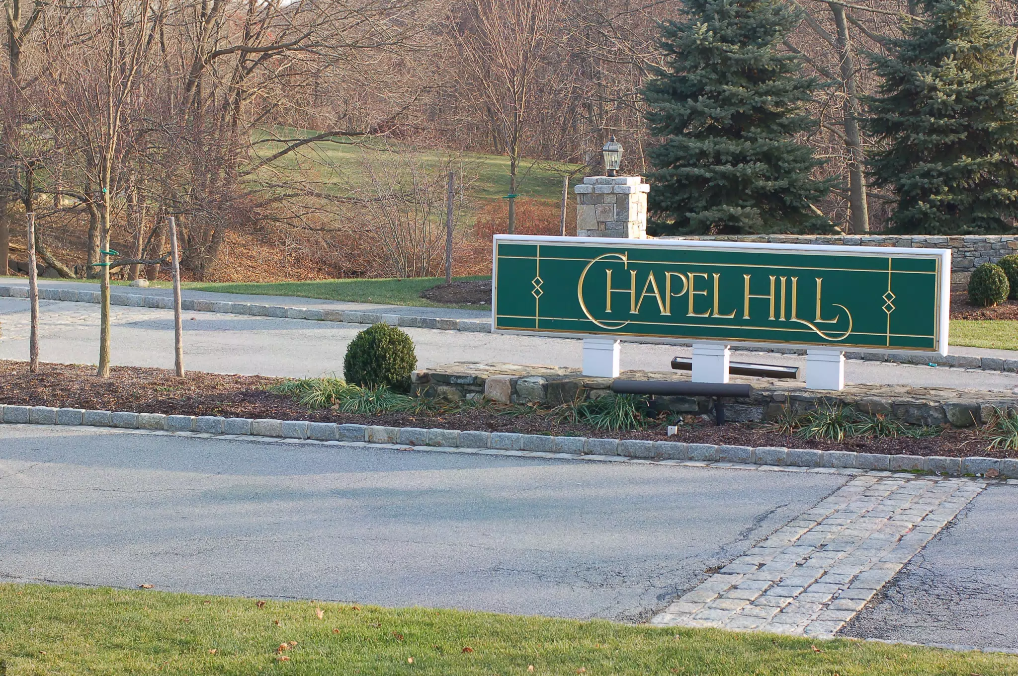 Chapel Hill Sign at Entrance